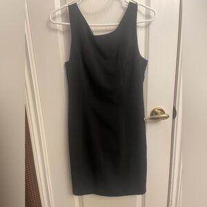 Black bow shift dress